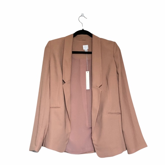 Lauren Conrad Taupe Crepe Boyfriend Blazer Size 6 - Picture 15 of 15
